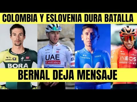 Nairo Quintana POGACAR ROGLIC y Egan Bernal EN DURA BATALLA