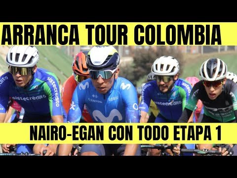 1 ETAPA TOUR COLOMBIA 2024 Nairo Quintana Egan Bernal Richard