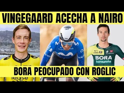 Jonas VINGEGAARD ACECHA A NAIRO Quintana EN EL BORA