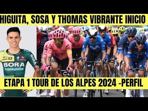 1 ETAPA TOUR DE LOS ALPES 2024 PERFIL Sergio HIGUITA