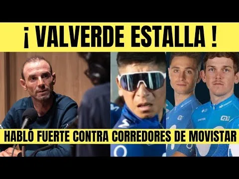 Alejandro VALVERDE ESTALLA CONTRA CICLISTAS DEL MOVISTAR ¿ QUE PASO